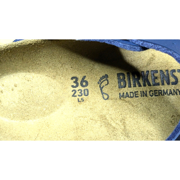 Birkenstock Shoes Womens 5 EU 36 Blue Gizeh Birko Flor Buckle Thong Sandal NEW - Picture 5 of 8